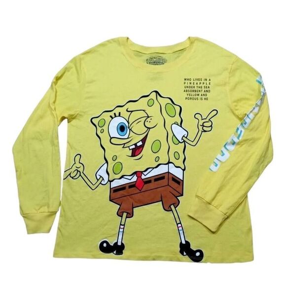 Nickelodeon Spongebob Squarepants Pajama Top Women -A - Picture 1 of 3